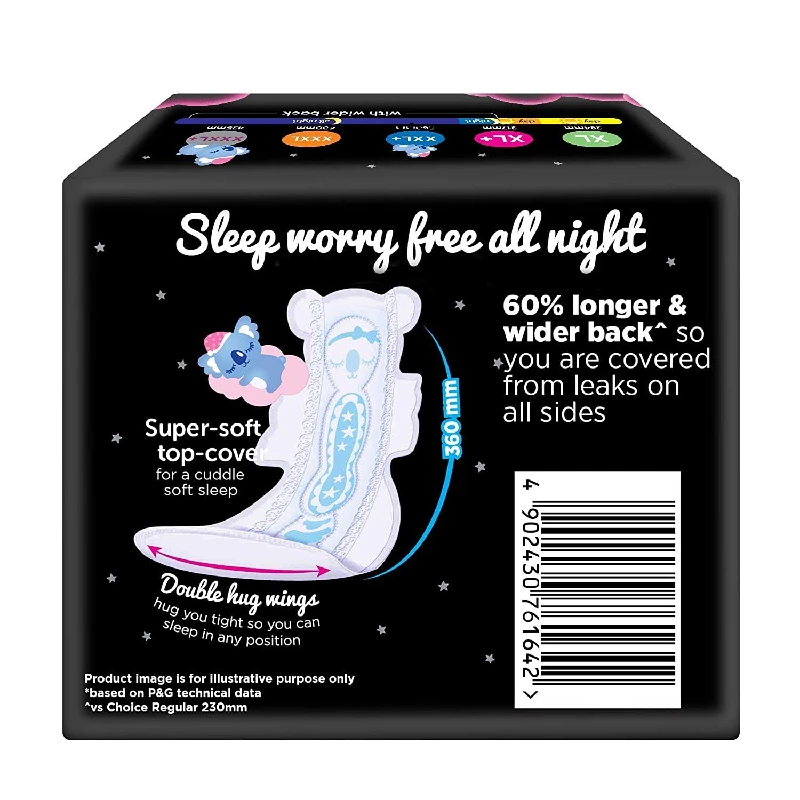 Whisper Bindazzz Night Koala Soft Sanitary Pads, 10 Pads-3.webp